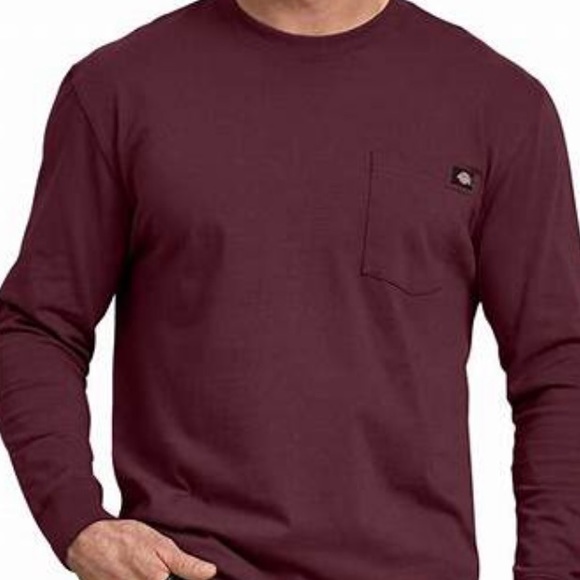 Dickies Other - DICKIES 🧰 LIKE NEW BURGUNDY RED HEAVY 100% COTTON LONG SLEEVE TSHIRT Men’s XL